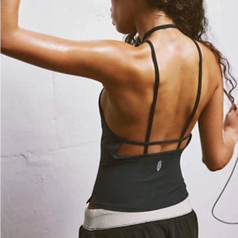 FP Movement by Free People Black Strappy Tank Top